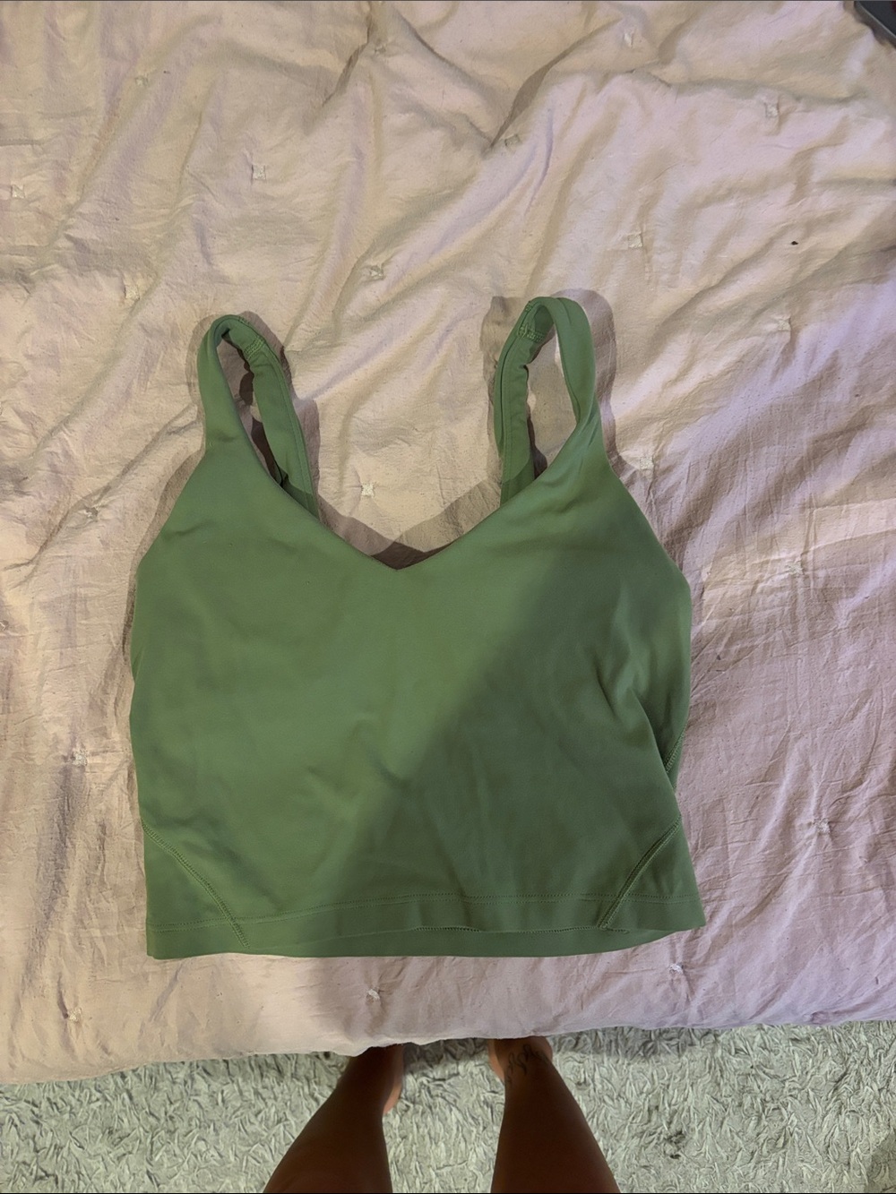 lululemon athletica Green Seamless Support Bralette